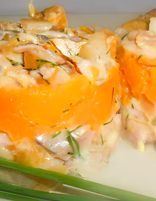 Tartare Bigusto Aringa Affumicata e Zucca Marinate con Chips di Fiori di Zucca