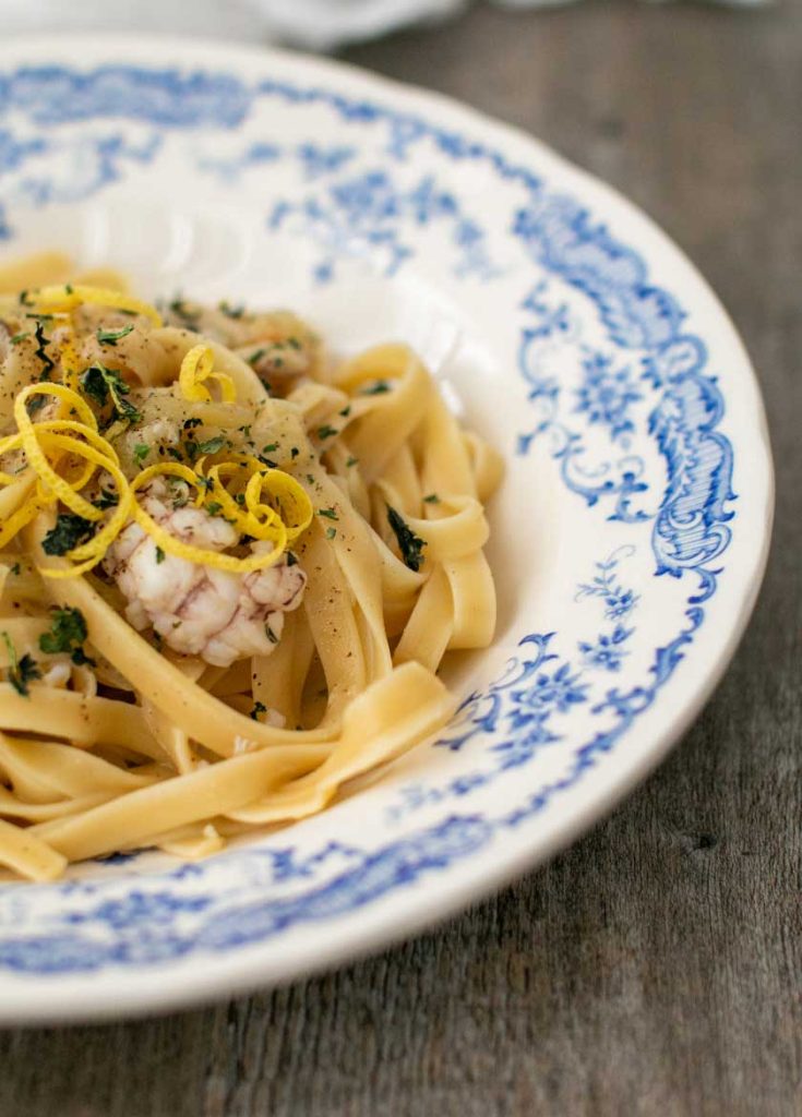 LINGUINE RISOTTATE CON LE CANOCCHIE