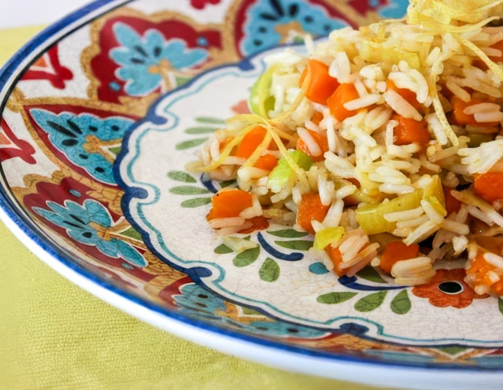 RISO BASMATI CON ZUCCA,CURRY, ZENZERO E LIMONE