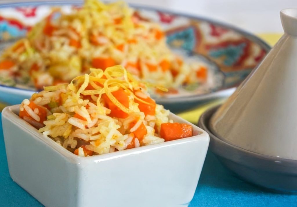 RISO BASMATI CON ZUCCA,CURRY, ZENZERO E LIMONE