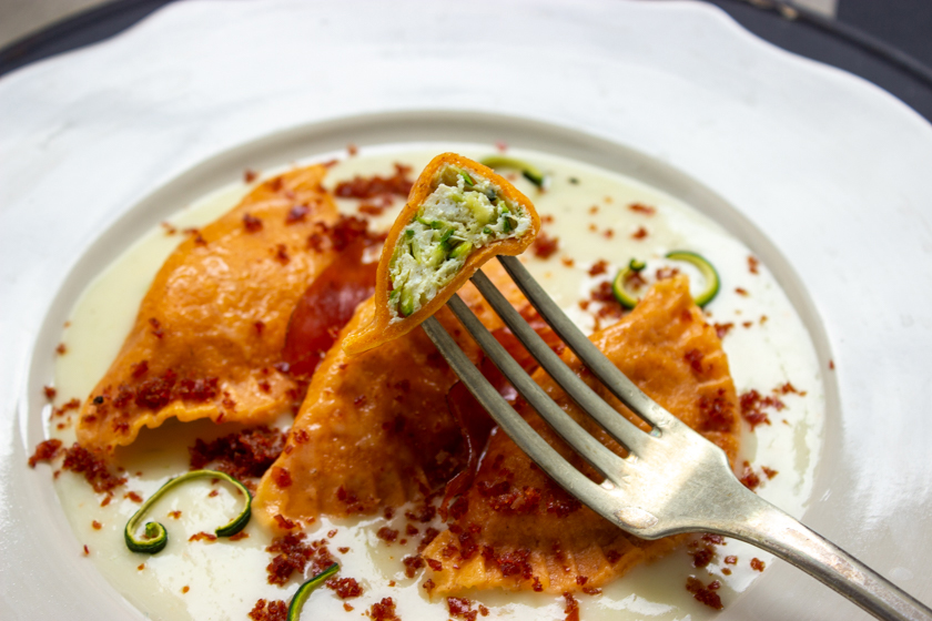 MEZZELUNE ALLA RICOTTA E ZUCCHINE